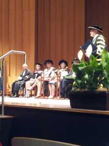 ANU Chancellor Gareth Evans addresses the ceremony